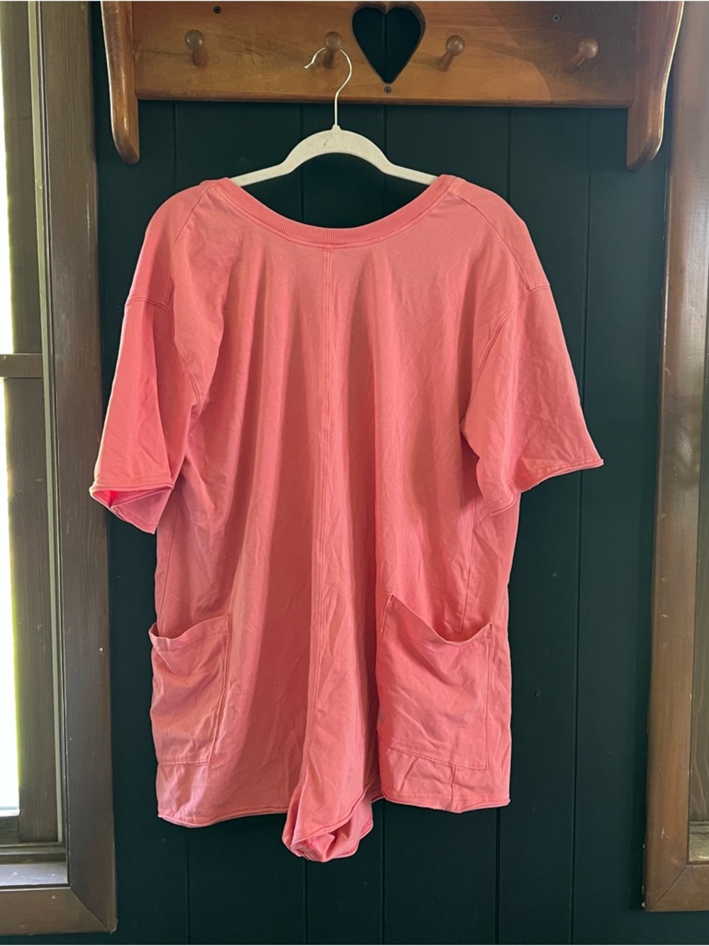 Free People Coral Short-Sleeve Romper with Pockets